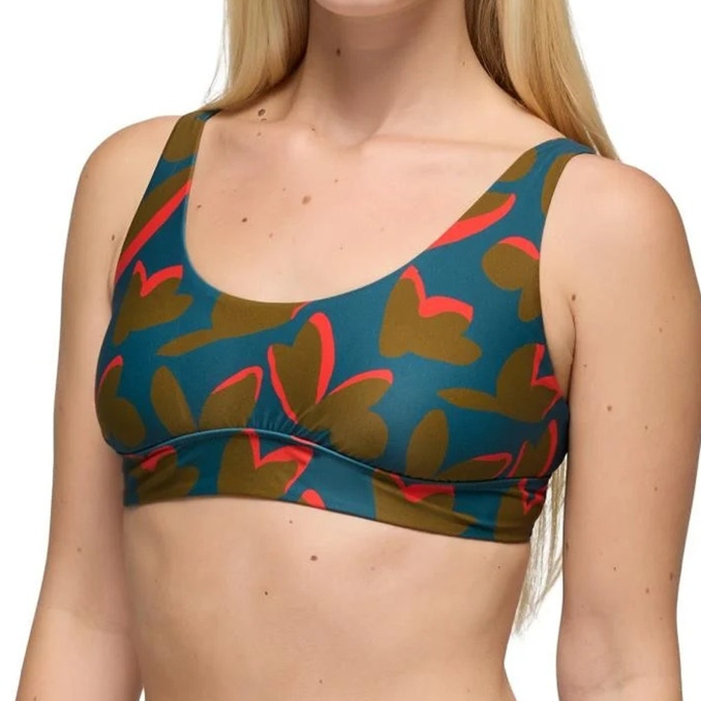 Prana Mallorca Swim Top Womens XL Catalina Indo Disco Lace Up Crisscross Back